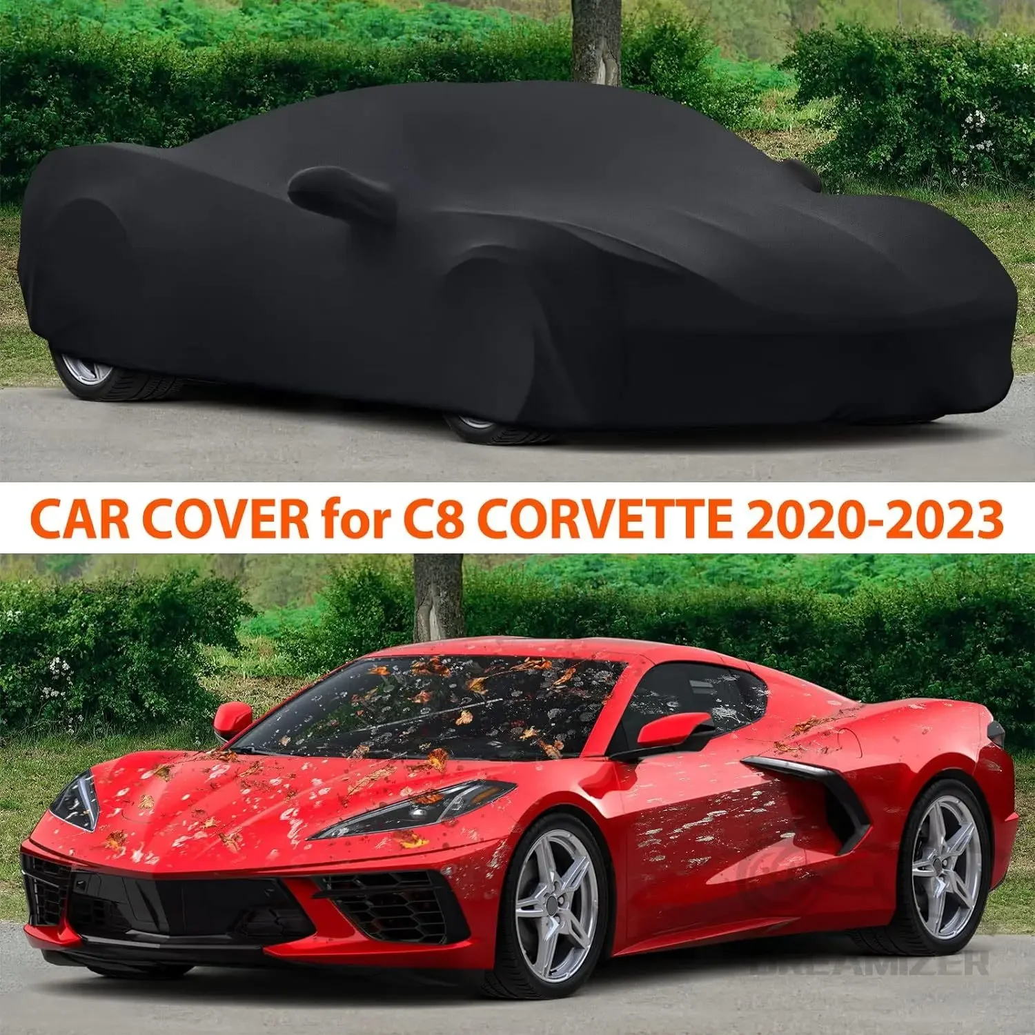 

Чехол для автомобиля Chevrolet Corvette C8 2020-2022 Stingray, сатиновый, пыленепроницаемый, устойчивый к царапинам, пыленепроницаемый, Ультрафиолетовый