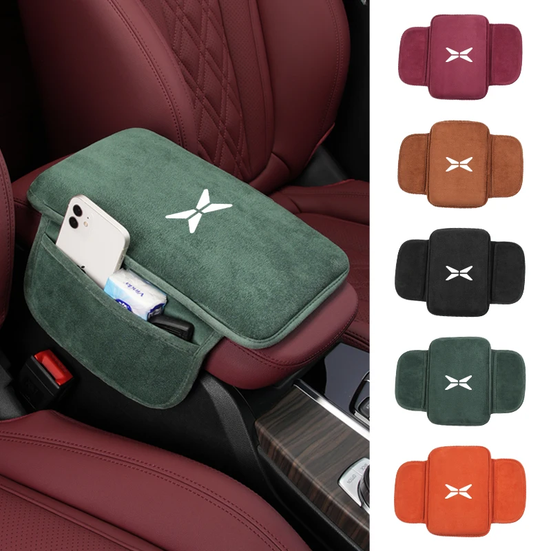 Car Interior Armrest Storage Box Protection Pad Booster Cushion For Xpeng P7 G3 G3i G9 P5 X2 N5 F30 H93 Beta 2019