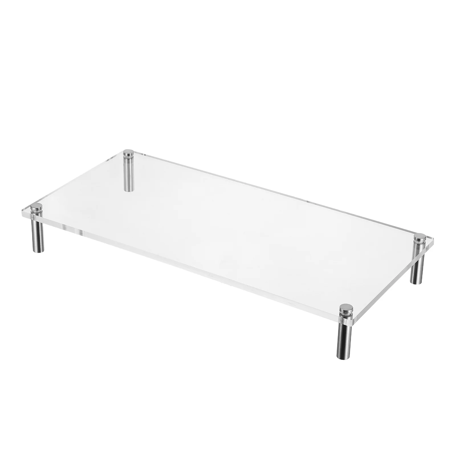 Transparante Monitor Stand Riser 50*24Cm Helder Acryl Desktop Lift Voor Computer Laptop Ruimtebesparend Bureau Plank Stabiel