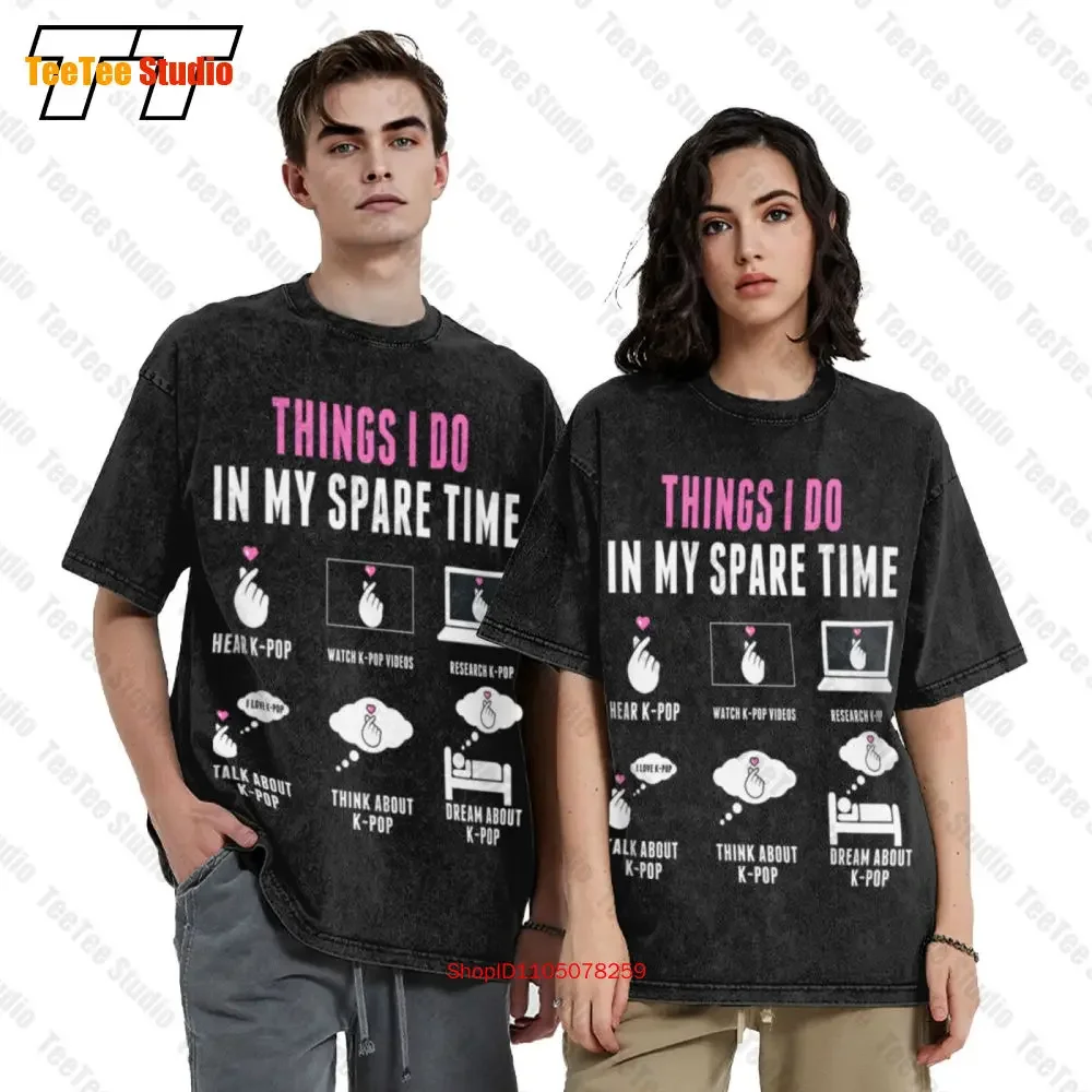 Things I Do In My Spare Time Kpop Merch K-Pop Vintage Oversized T-Shirt TRPW