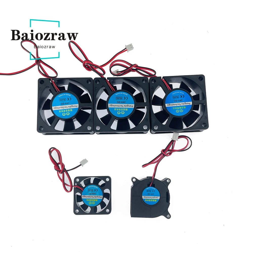 

Baiozraw Fan Kit 3pcs 60*60*20mm 24V& 1pc 4020 24V Blower Fan & 1pc 4010 24V with 2 Pin Dupont Wire For Voron 2.4/Trident Parts