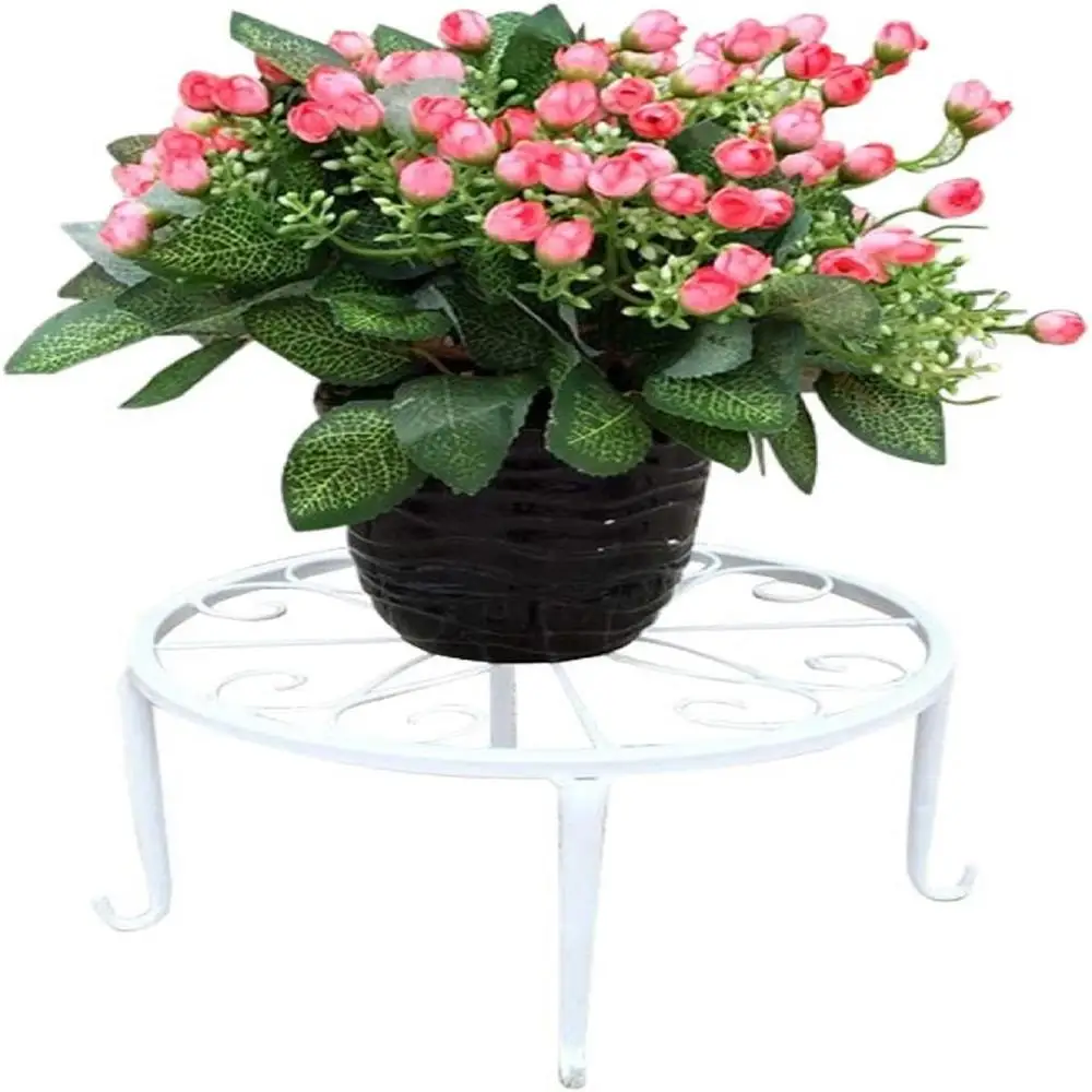 Metal Potted Plant Stands Duty Rustproof Iron Round Flower Pot Stands Indoor Outdoor Plant Holder Support Rack