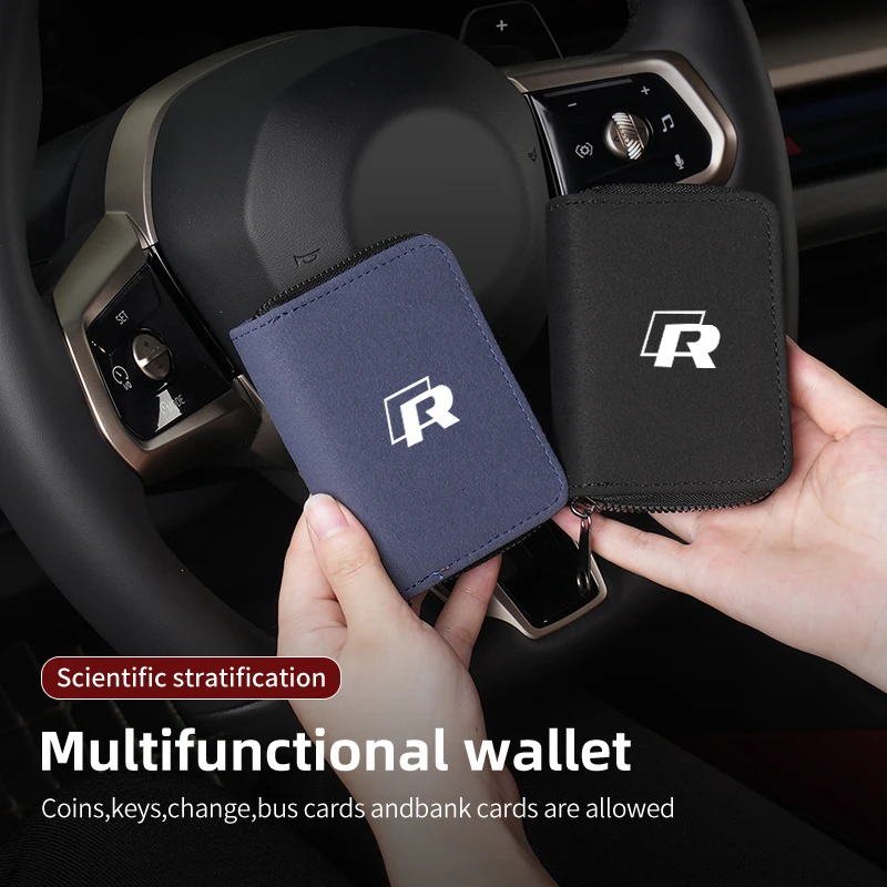 Car Driving License Bank Credit Card Storage Wallet Bag For VW Scirocco Polo T5 Passat b6 Golf Tiguan Jetta T-ROC CC Beetle GTI