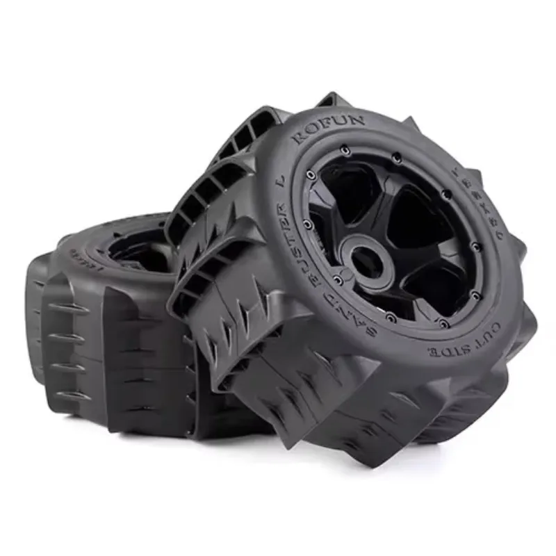 

185*80mm Rear Sand Desert Tires Wheel 2pcs for 1/5 Rc Car Rofun Baja 5b Parts 85569
