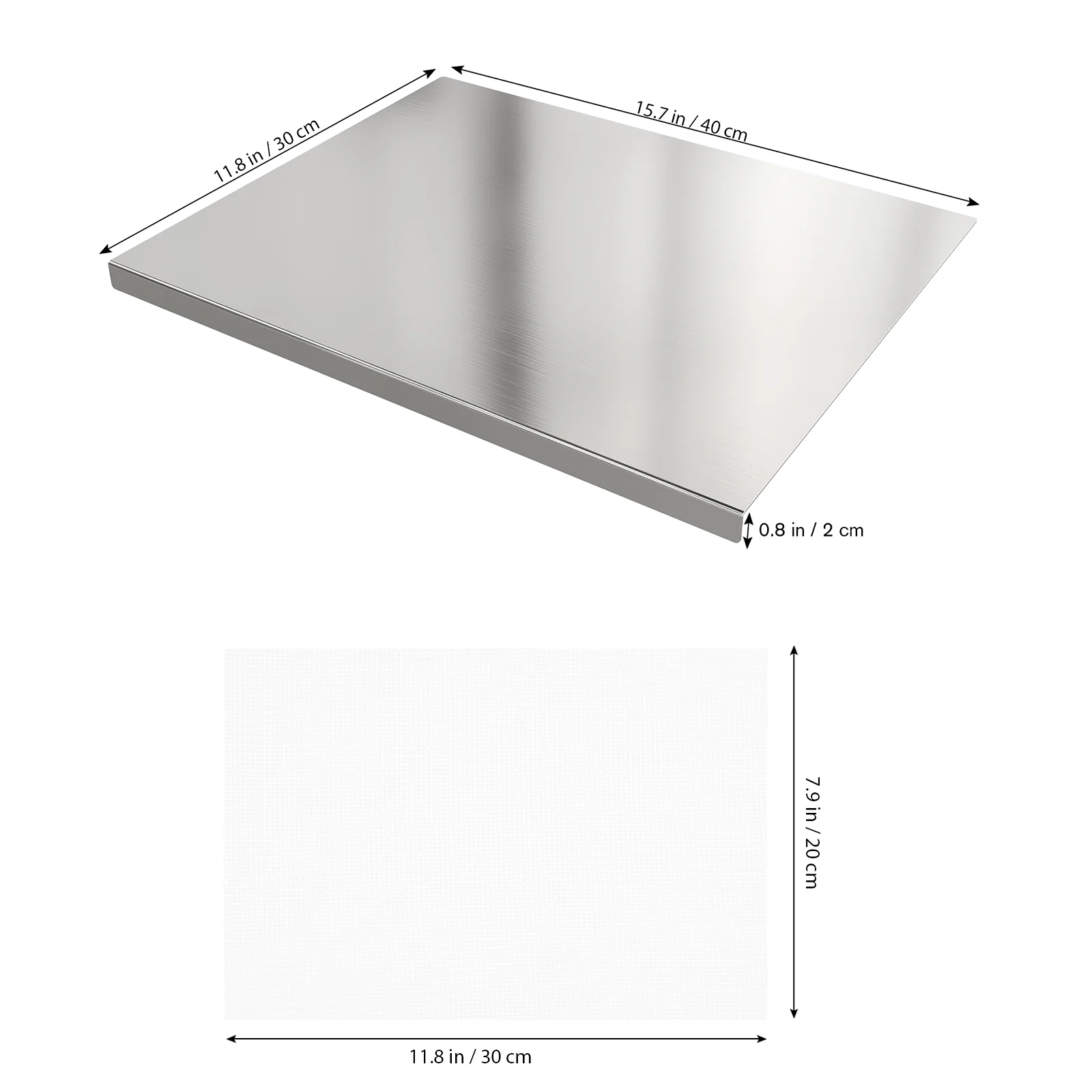 Stainless Steel and Panel Chopping Boards Kitchen Tool Dough Cutting Mat Practical Supplies