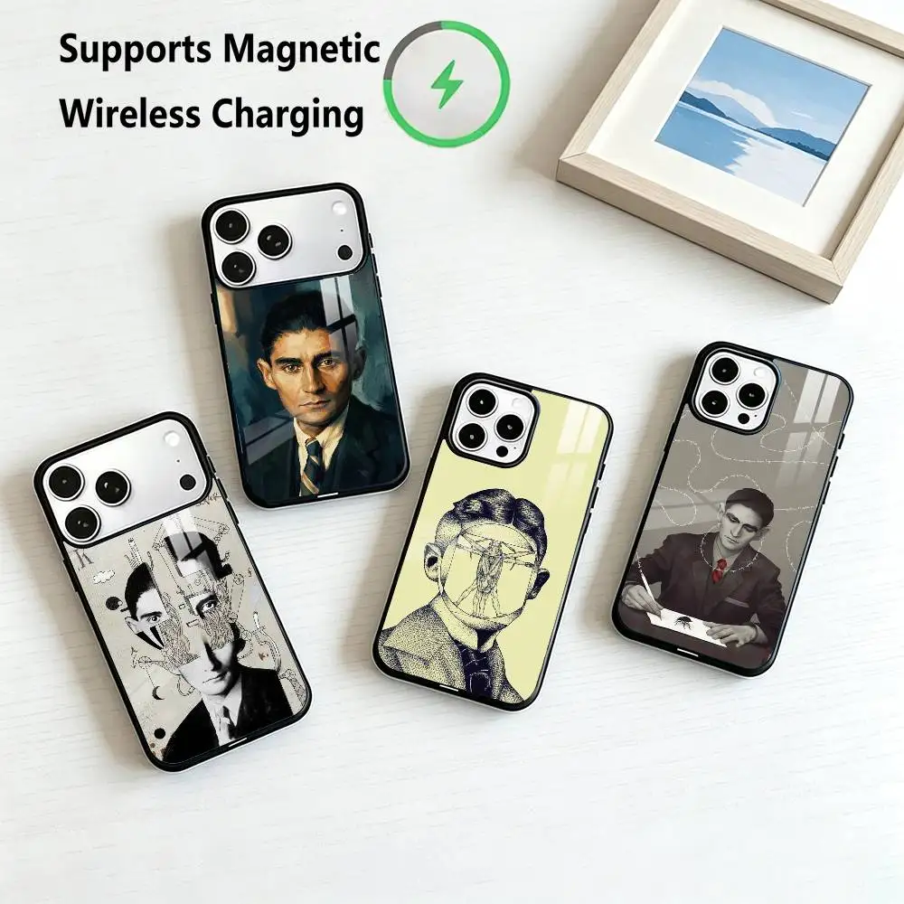Abstract Surreal Franz Kafka-A  Phone Case For iPhone17,16,15,14,13,12,11 Plus,Pro Supports Magnetic Wireless Charging Gift
