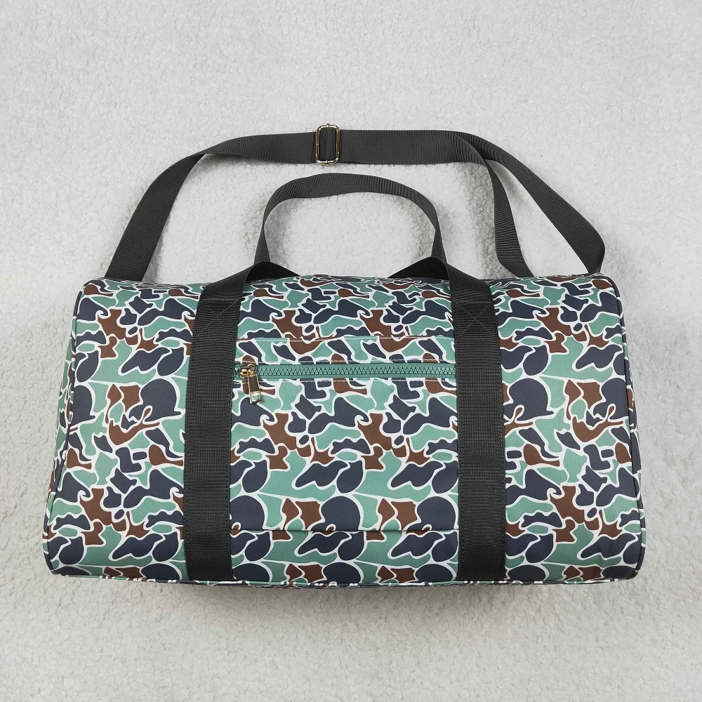 

Wholesale Toddler Kids Sleepover Children Outdoor Portable Boy Teenagers Gym Green Camo Print Bag Adult Travel Duffle DayPack