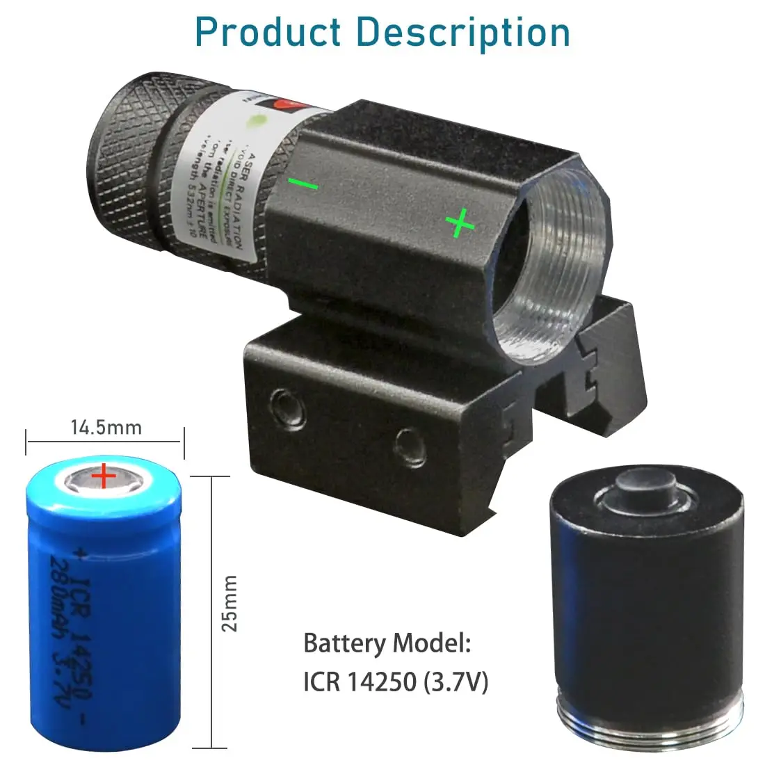 Compact Laser Guns Sight Red and Green Dot Scope for Rifles Pistols Handguns Fits Standard 20mm - 11mm Picatinny Rail Mount