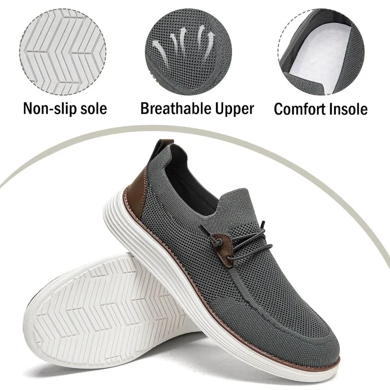 Fujeak Summer Breathable Sneakers Men Canvas Shoes Slip On Outdoor Walking Loafers Comfty Casual Footwear Shoe Large Size 36-50