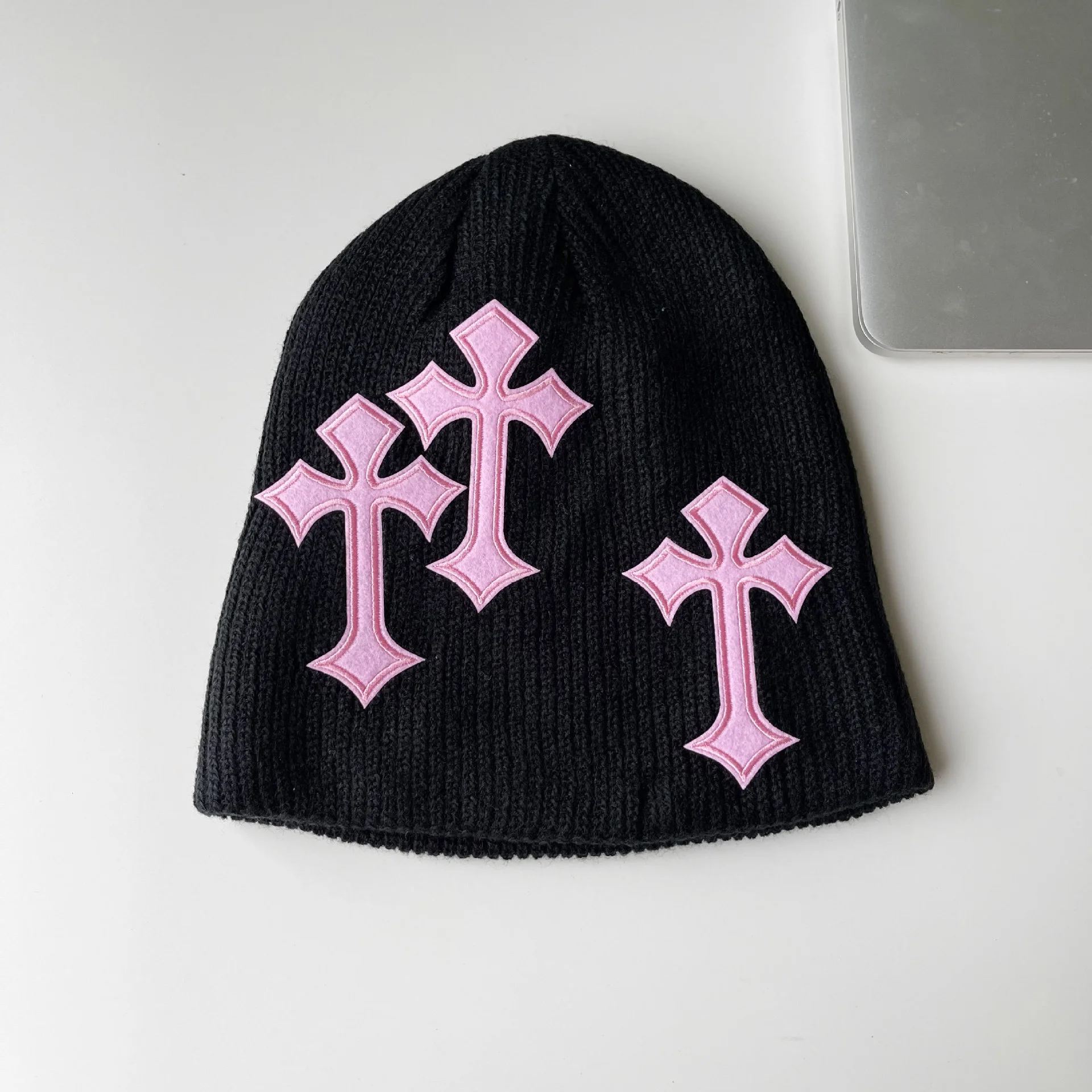 Cross Unisex Beanie Hat Christian Cross Beanie Acrylic Beanies Ski Hat Skull Cap