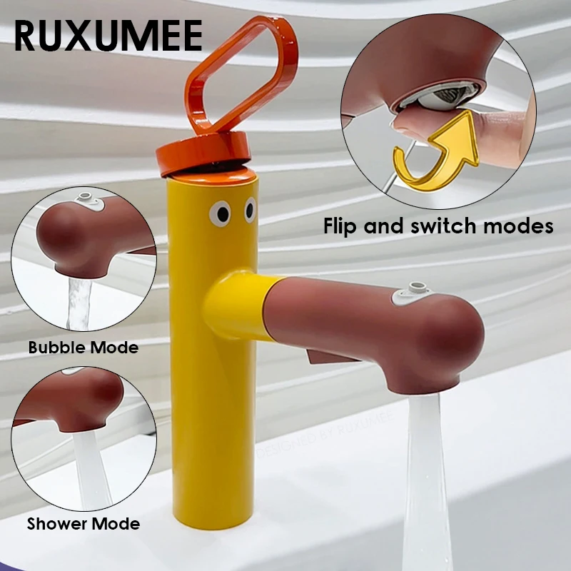 

Смешанные цвета, смеситель для раковины из сплава, смеситель для раковины в ванной комнате, смеситель для холодной и горячей воды с одной ручкой, красочное крепление на палубу