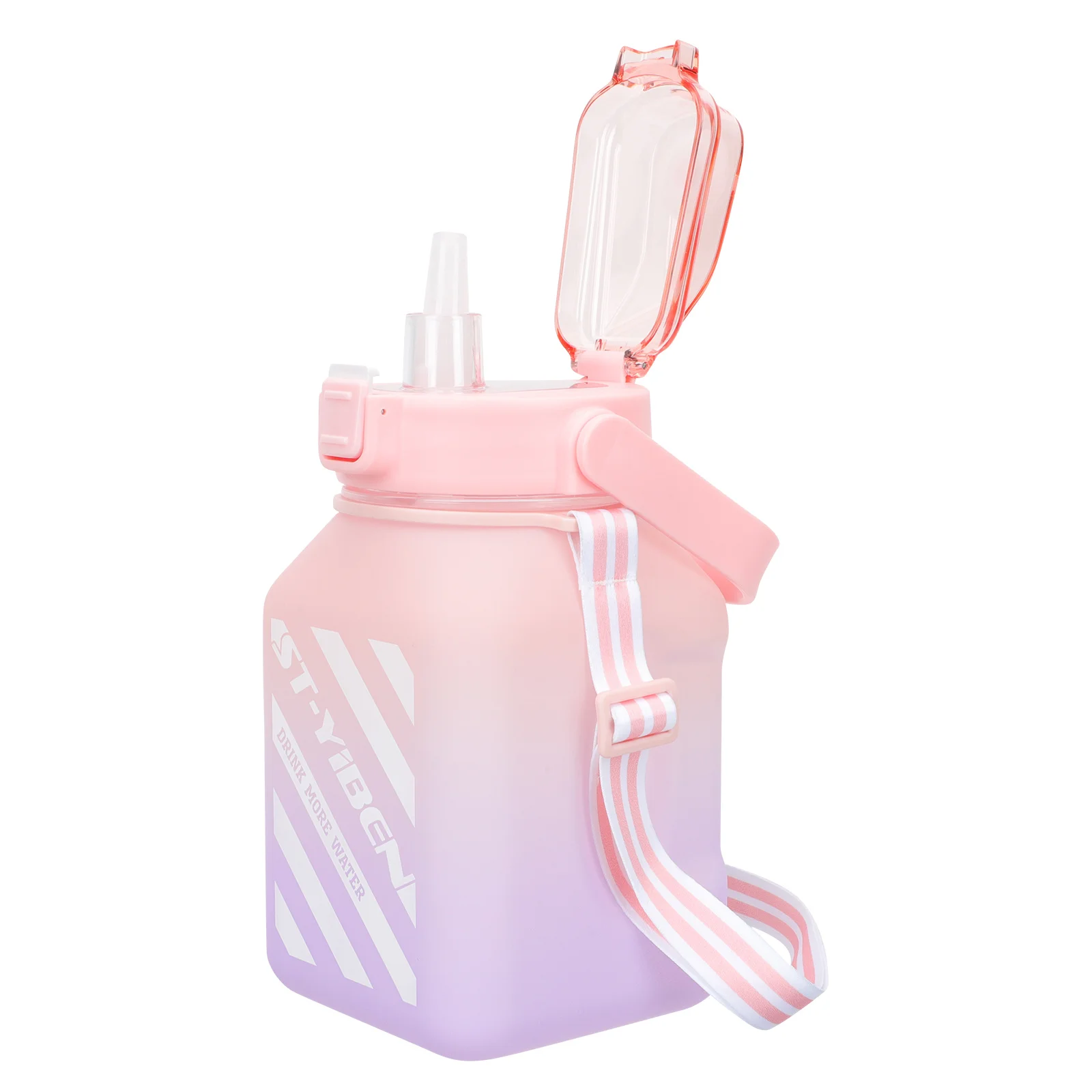 زجاجة مياه رياضية ذات سعة كبيرة سعة 64 أونصة، حاوية مياه محمولة مثالية للترطيب في صالة الألعاب الرياضية واليوجا والمدرسة والسفر