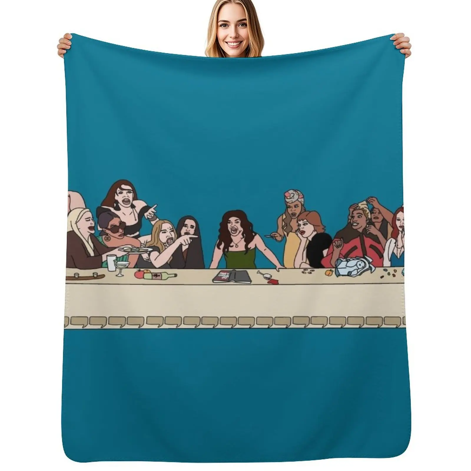 

The Last Supper of the Real Housewives Throw Blanket Spring Fall Cozy Throw Blanket for Couch