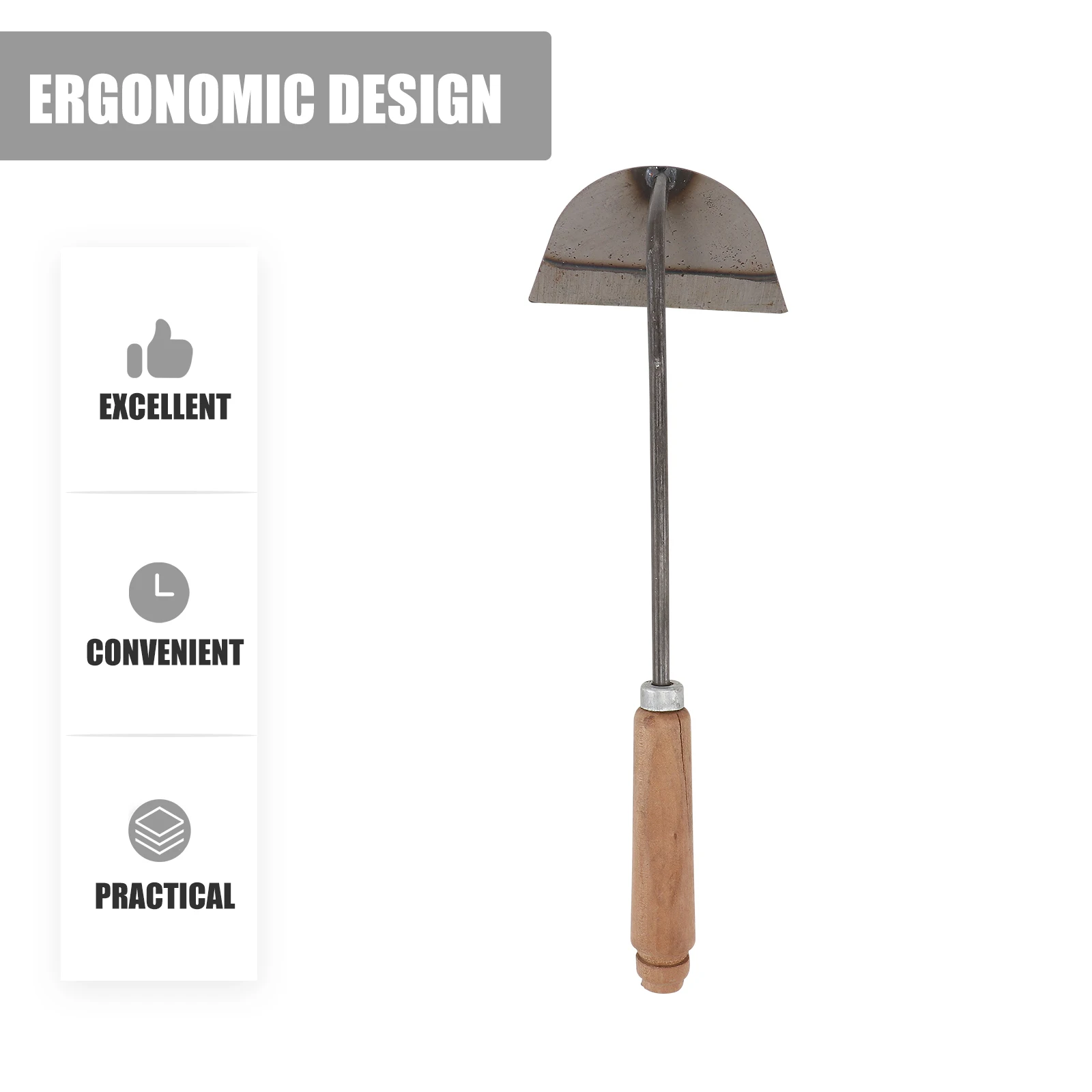 

High-Quality Wooden Handle Iron Garden Handheld Hoe Lightweight Ergonomic Design for Digging Planting Weeding Gardening Tool