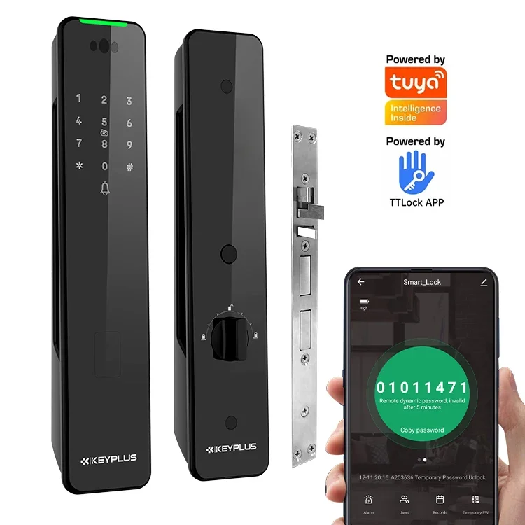 KEYPLUS Home Digital Inteligente Door Lock Password Tuya App Riconoscimento facciale Smart Lock