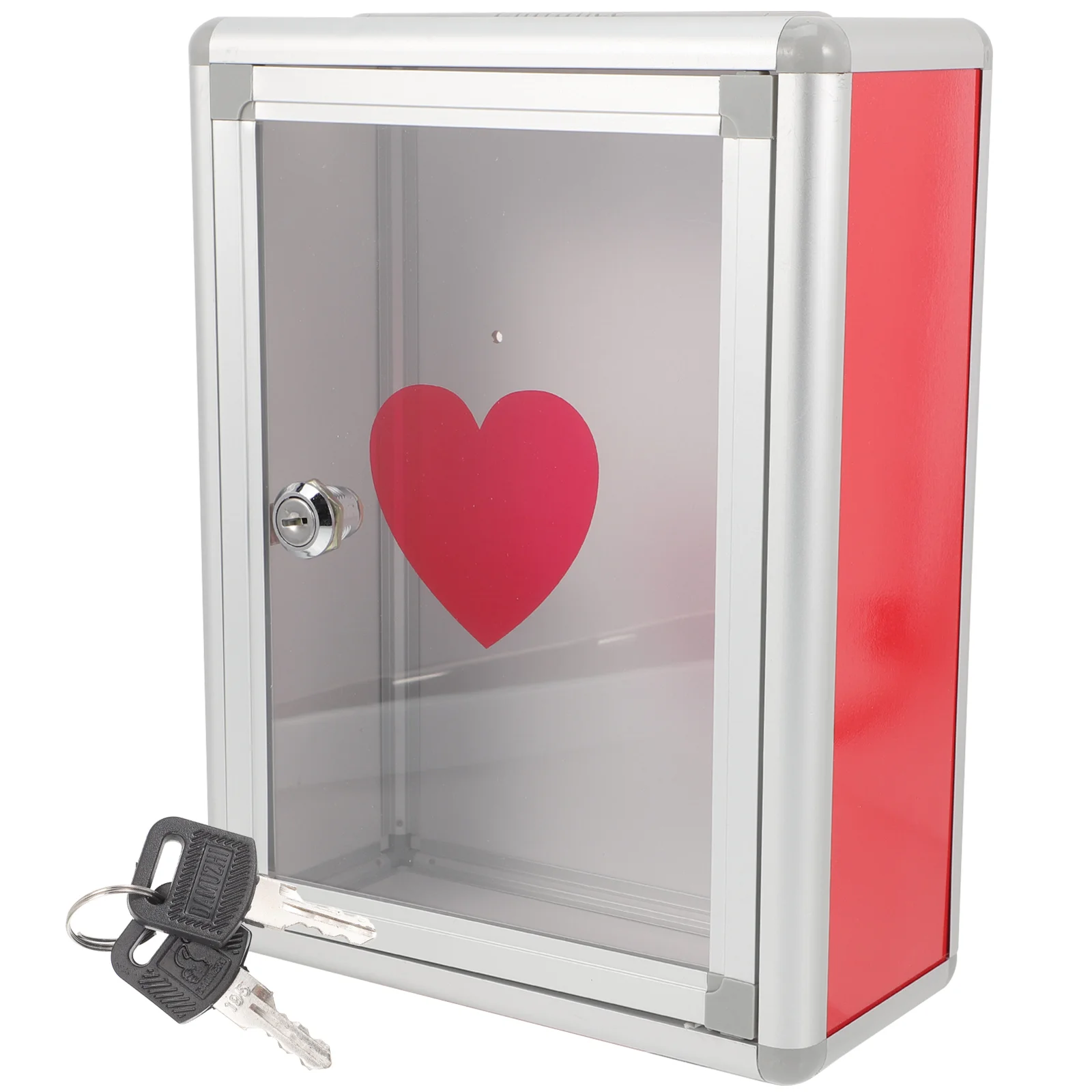  Hanging Secured Postbox Clear Window Mailbox Ballot Donation Boxes for Fundraising Survey Raffle Case Wall Mounted