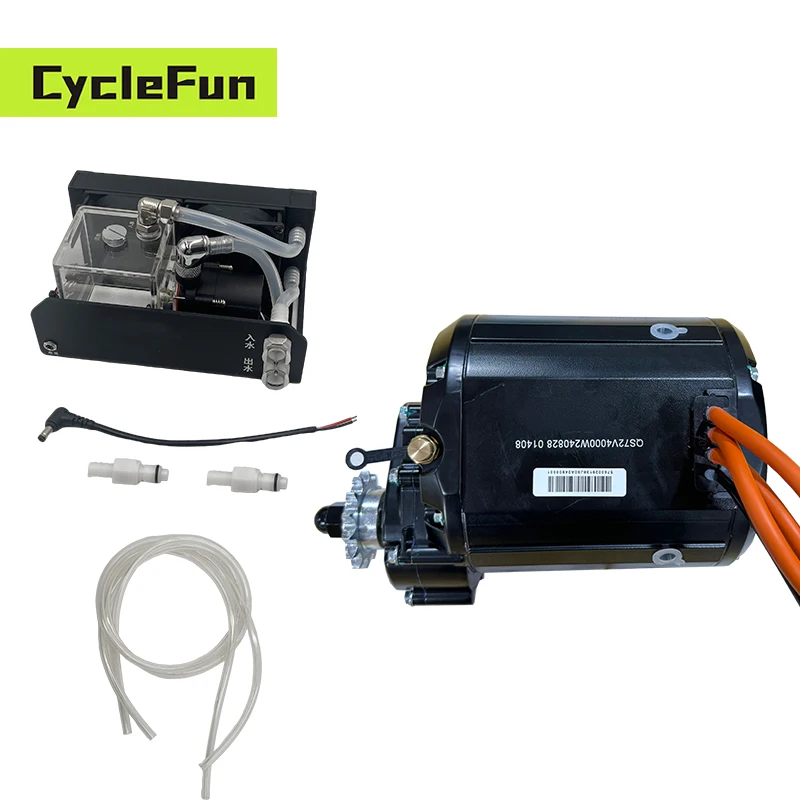 QS138 Liquid Cooling PMSM 90H 4KW V3 Mid Drive Motor Water Cooling with Cooling Kits System For High Power Electric Motorcycle