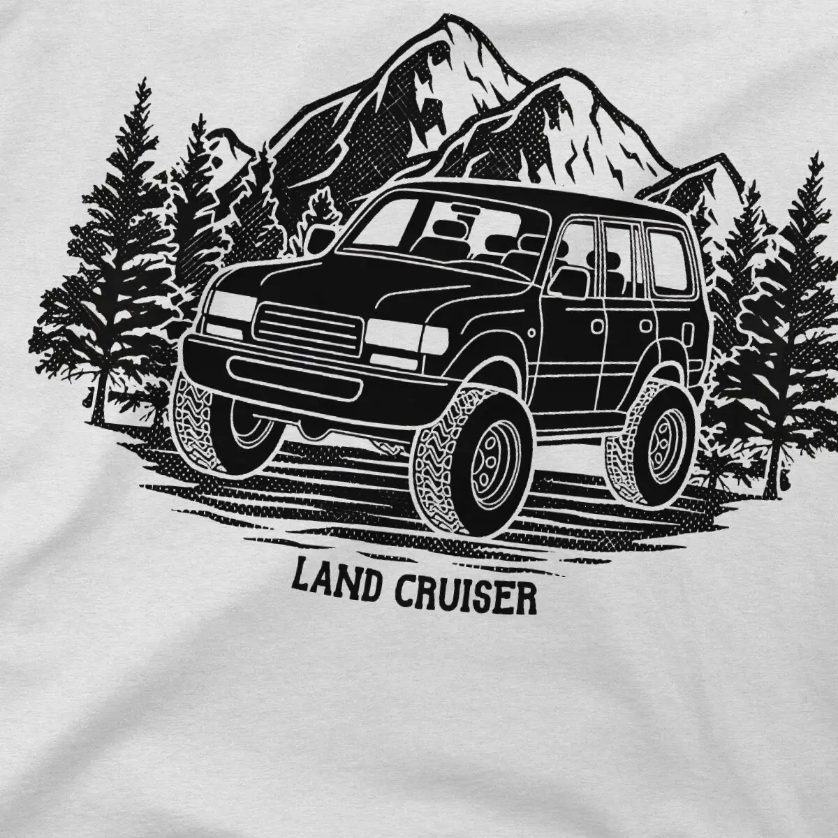 A Land Cruiser 80 Series Man\'s TShirt Cruiser O Neck Tops 100% Cotton T Shirt Funny High Quality Birthday Gifts