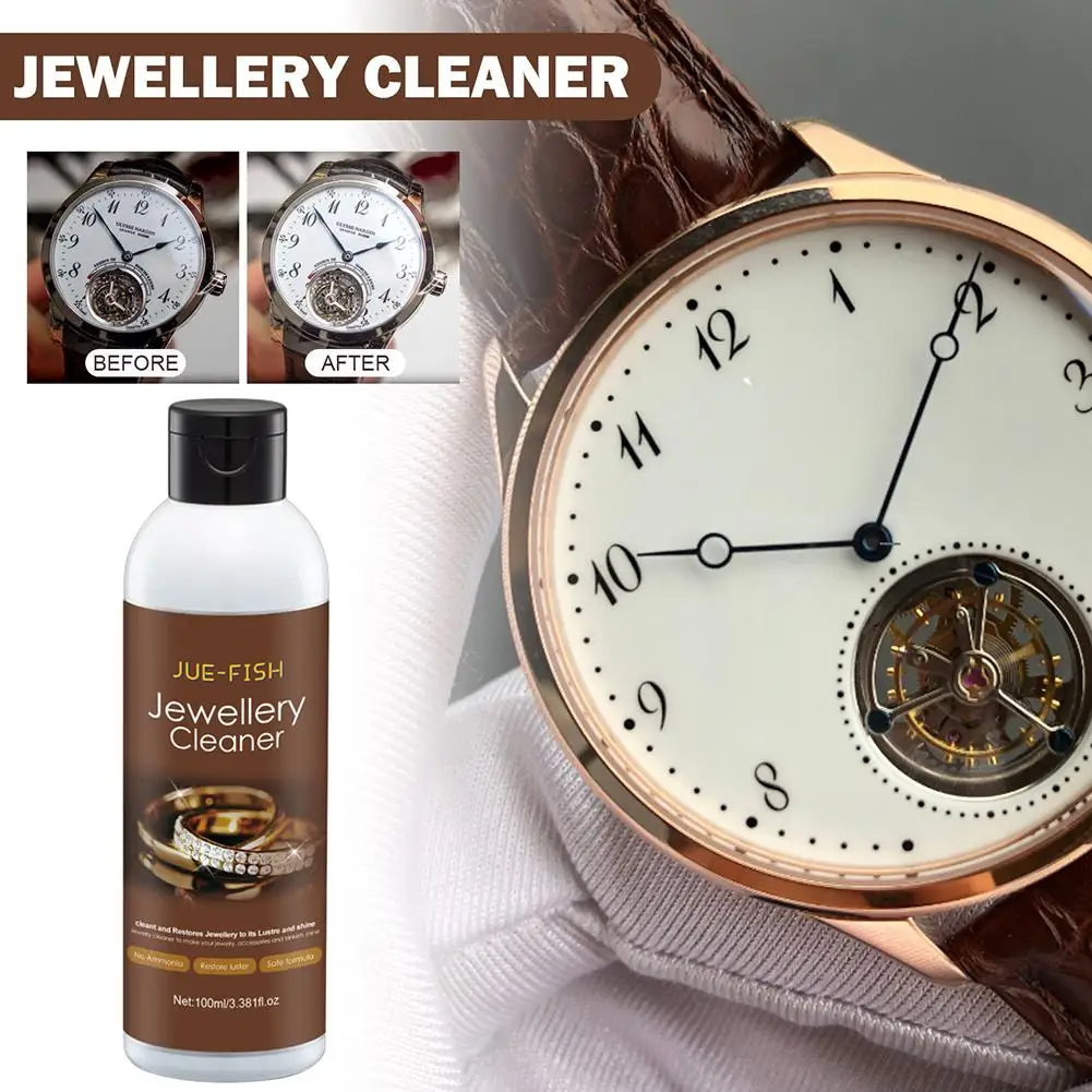 Sterling Silver Jewelry Cleaner 100 Ml Jewelry Cleaner Machine Jewelry Clean Solution Concentrate Gentle Power For Gold Jew S4D2