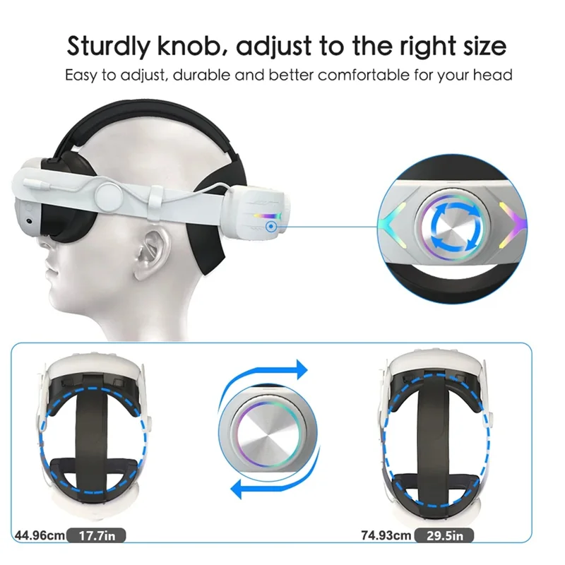 Head Strap For Meta Quest 3 Adjustable Comfort Elite Strap Replacement VR Headset Accessories Enhanced Gamingabgi