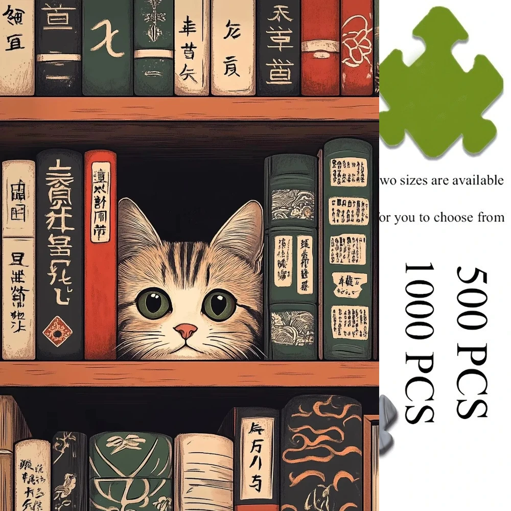 

jigsaw puzzle 1000 pieces Japanese Black Cat Puzzle Home Decor for Adults Game Family Fun Puzzles Educational Toys