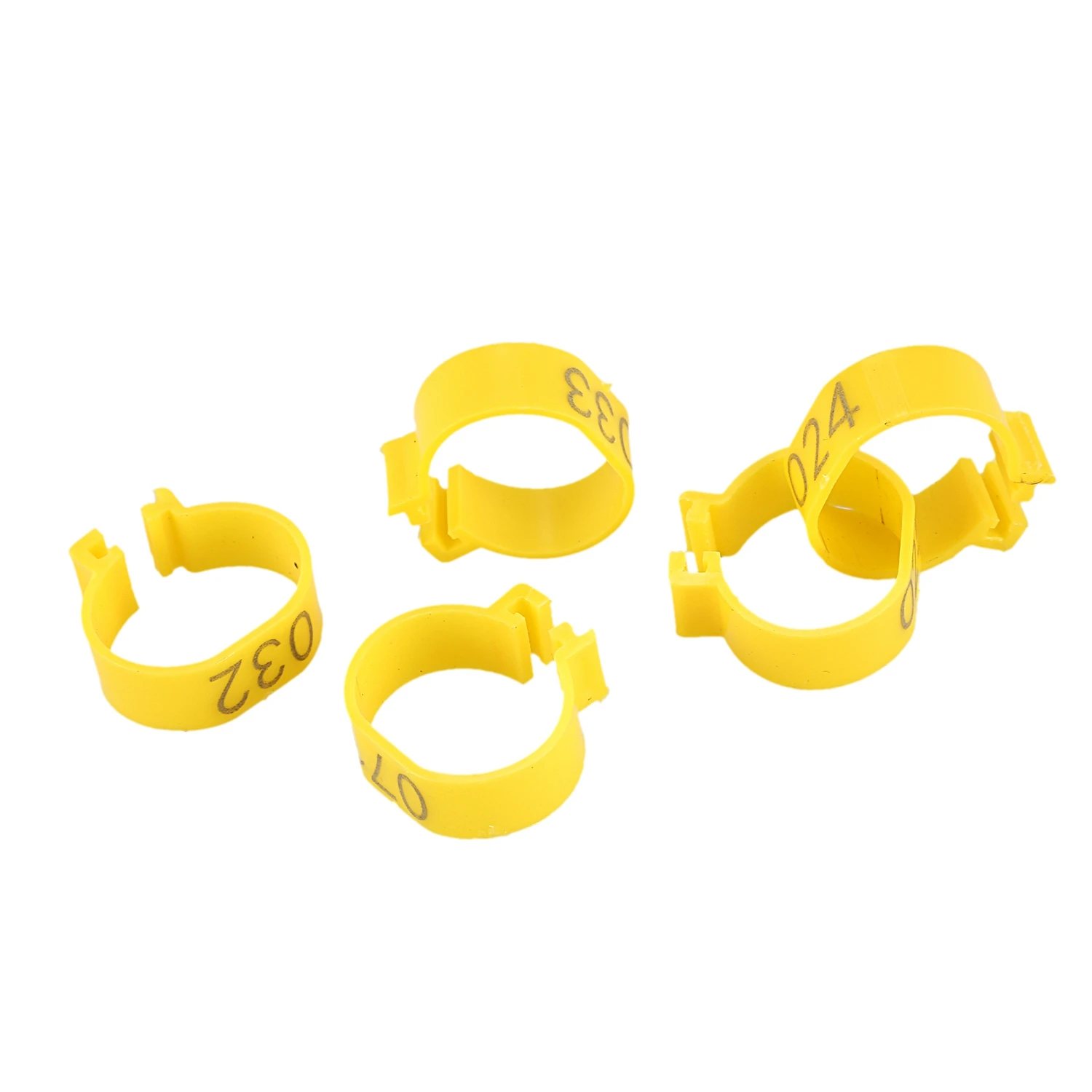 100Pcs 001-100 Numbered Leg Bands 18mm Rings for Clip On Poultry Hens Chicken