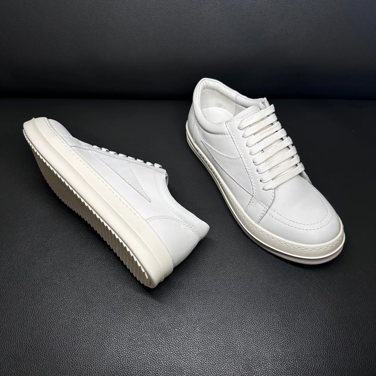 

Men Casual Shoe Brand Black Suede Low Top Shoes High Quality Cowhide Ro Luxury White Leather Sneakers Summer Flat Women Sneaker