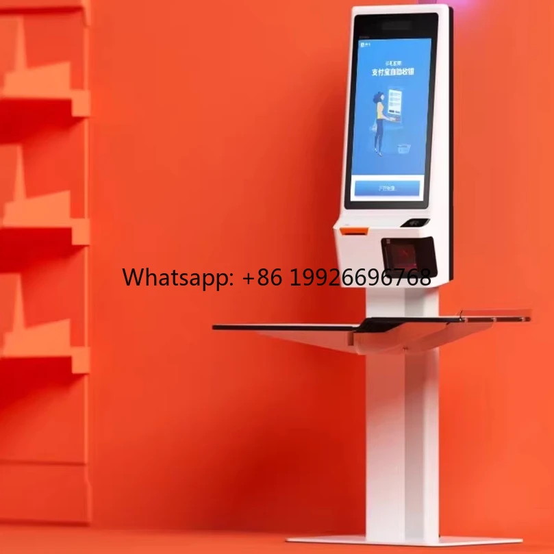Supermarket New Self Service Cash Register Payment Kiosk Restaurant POS System With Card Reader