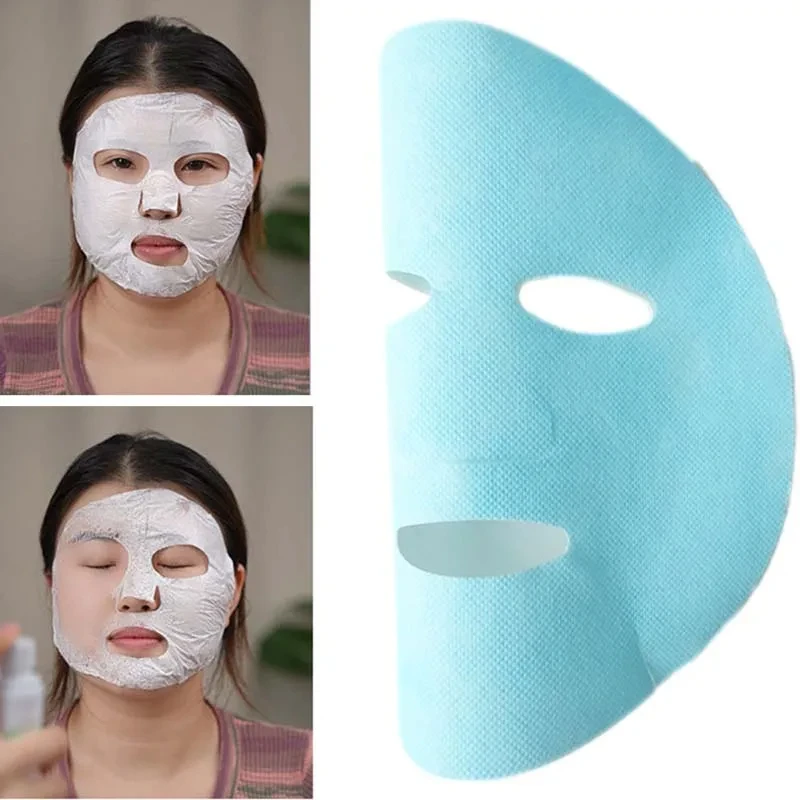 

100Pcs Disposable Face Mask Hyaluronic Acid Skin Care Moisturising Radiance Nourish Mask Face Masks Sheets Skincare Sheet Paper