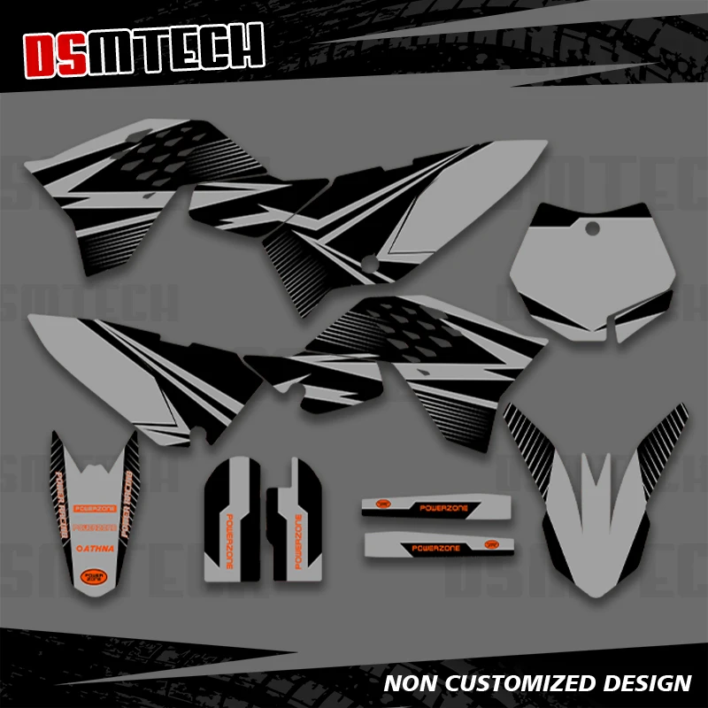 

DSMTECH Full Graphics Decals Stickers Motorcycle Background Custom Number Name For KTM SX65 SX 65 2009 2010 2011 2012-2015 001