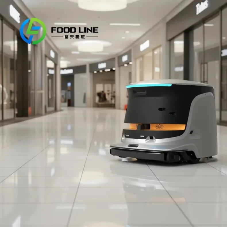 Intelligent Commercial Floor Cleaning Robot Auto Navigation Obstacle Avoidance Mopping Sweeping Disinfect App-Controlled Office