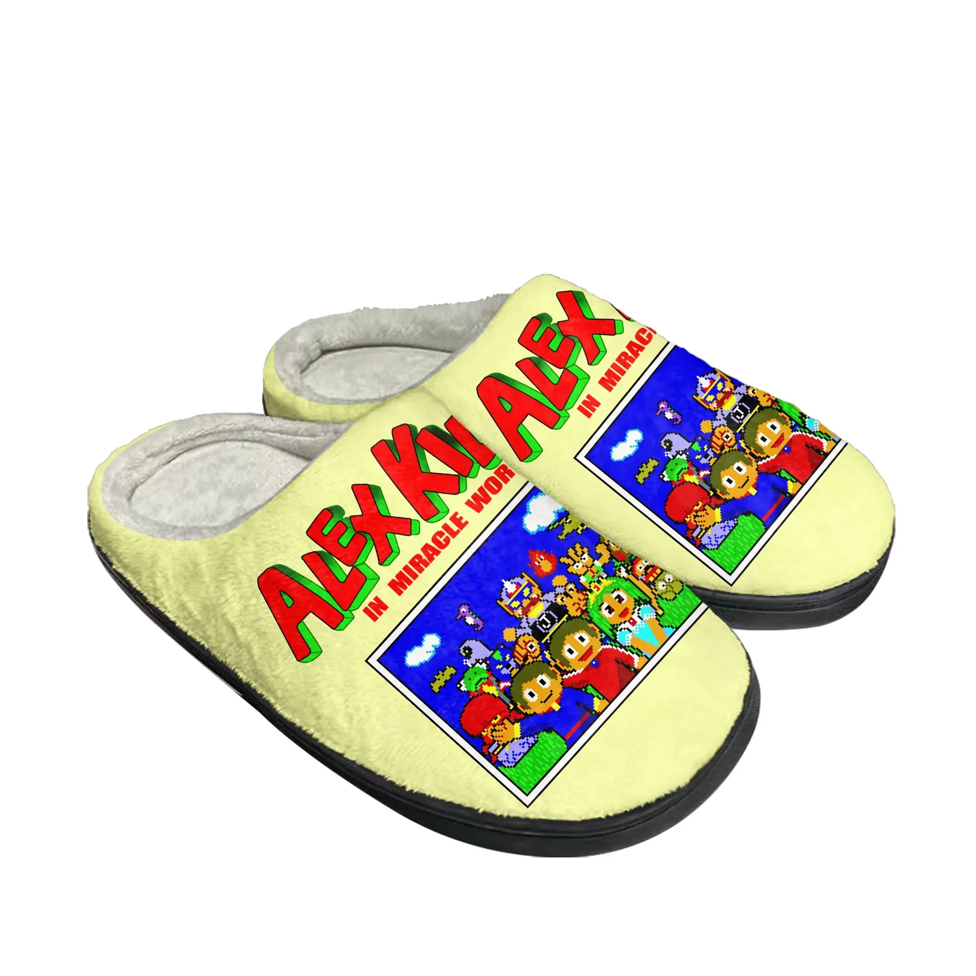 

Alex Kidd Home Cotton Slippers Cartoon Game Men Women Teenager Fashion Plush Bedroom Casual Keep Warm Shoes Custom Made Slipper