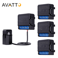 AVATTO Tuya WiFi/ZigBee 1/2 Gang Smart Energy Meter,Clamp KWh Power Production Consumption Bidirectional Monitoring Meter