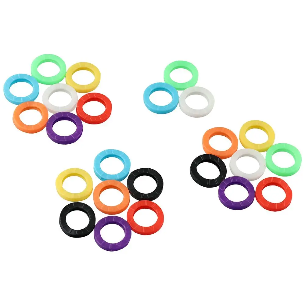 24PCS Key Case Elastic Silicone 8 Assorted Colors Key Cap Covers Home