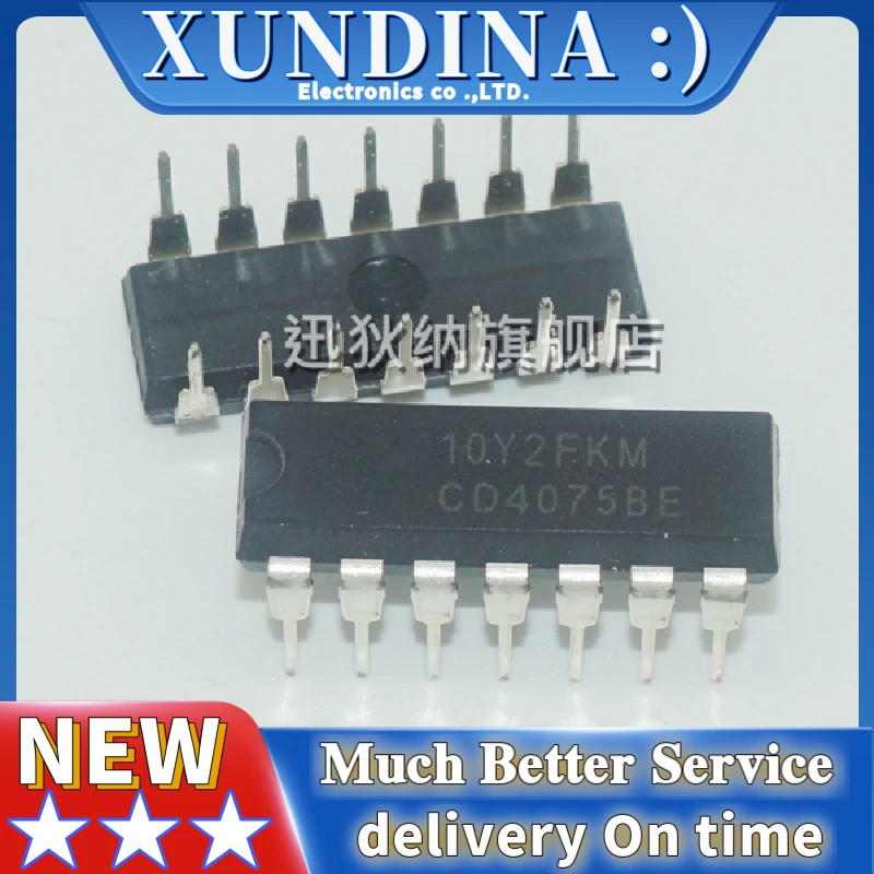 10PCS/LOT CD4075BE DIP-14 new and original IC