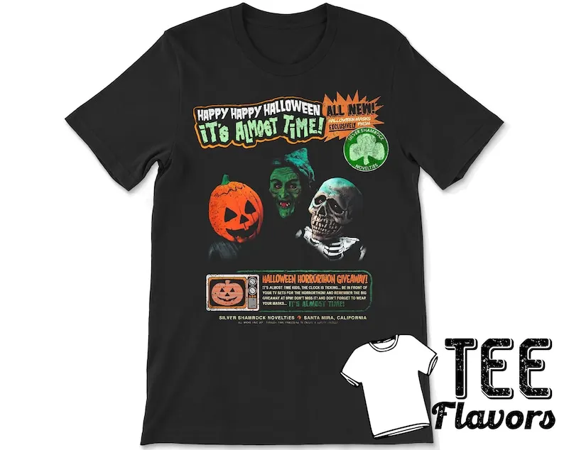 Halloween 3 It's Almost Time Silver Shamrock Movie Tee / T-Shirt