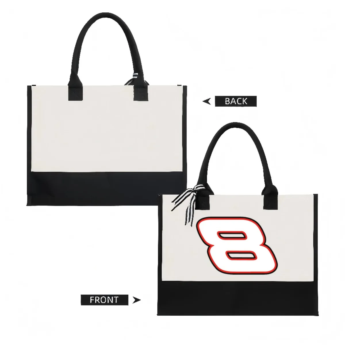 8 شعار 2026 جديد وصول موضة عملية واسعة قابلة لإعادة الاستخدام حمل حقيبة نمط طباعة 2 لهجة الثقيلة حقيبة كتف كبيرة لجميع D #2