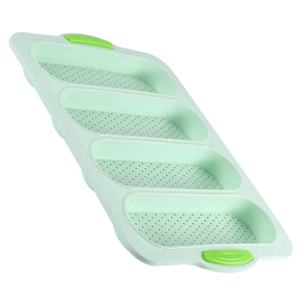 

Силиконовая форма для французского хлеба на 4 секции, антипригарный противень для багетов, термостойкая форма для выпечки хлеба в духовке, легко извлекаемая форма для домашнего хлеба