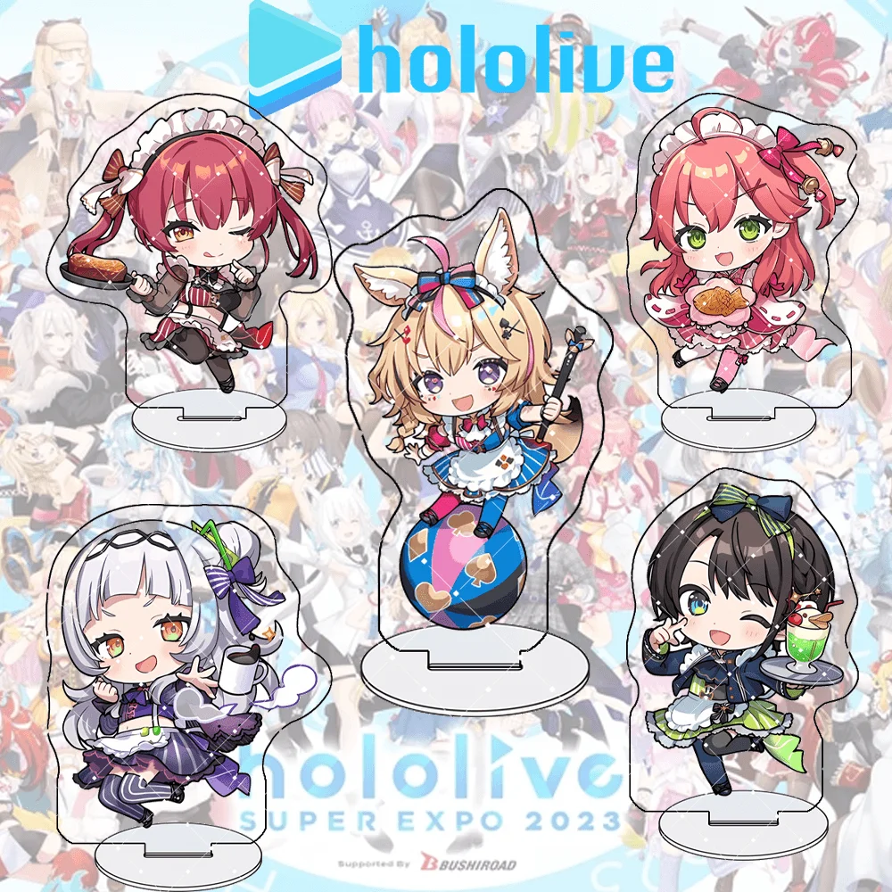 

Hololive anchor Anime These look so cute! 10cm Houshou Marine Acrylic Stand Keychain Q Version Gift For Fans