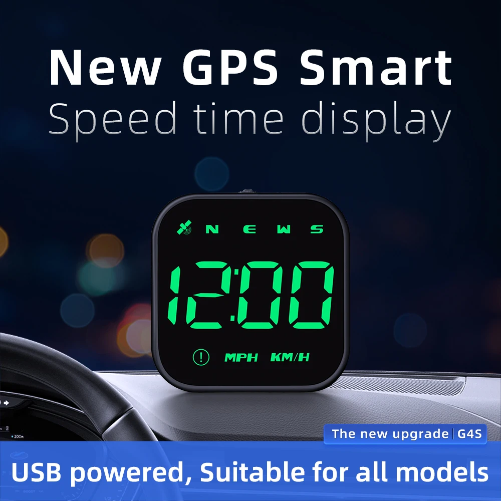 

G4S GPS HUD Car LED Head Up Display Smart Digital Alarm Reminder Speedometer GPS HUD Car Accessories for All Cars