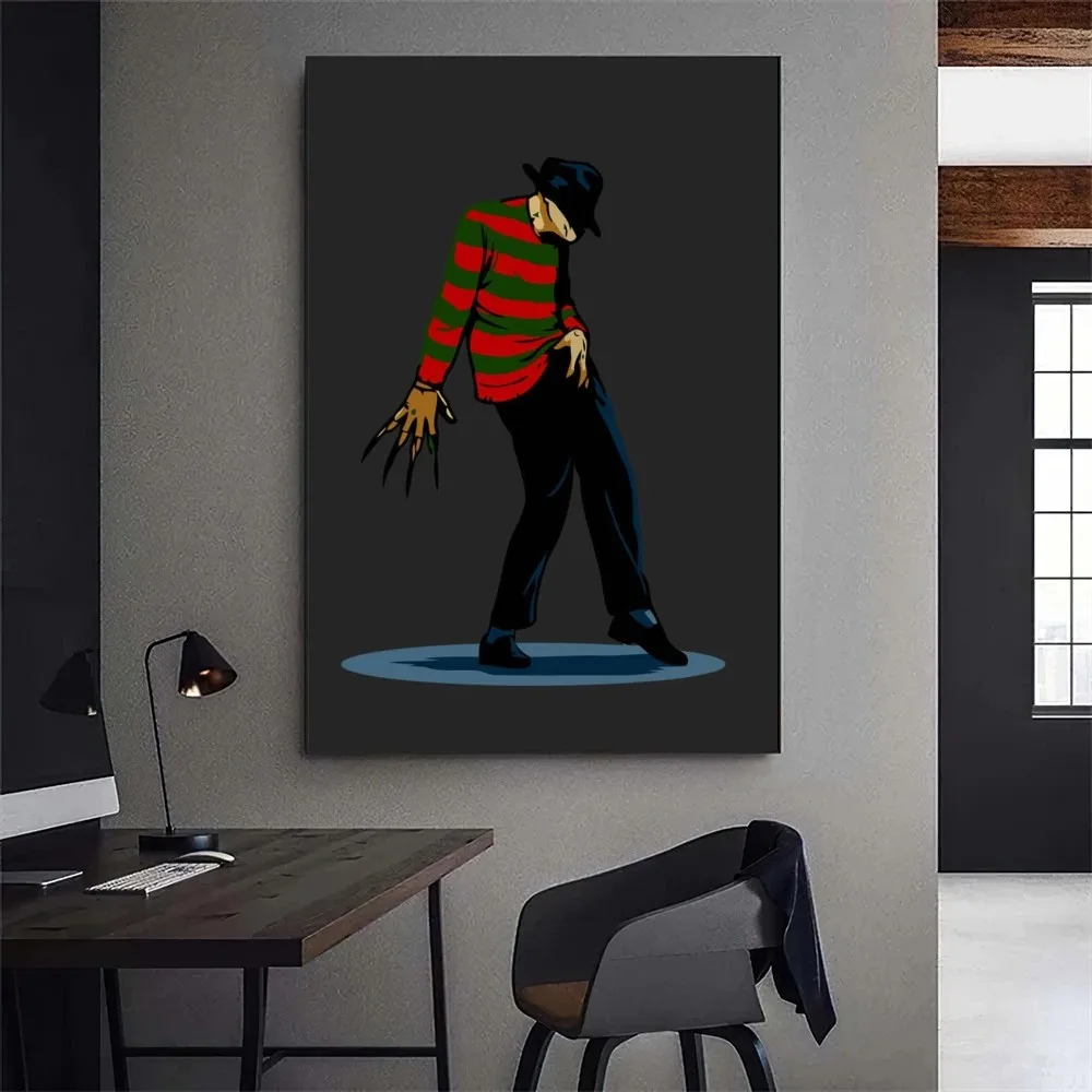 F-Freddy Krueger Movie Poster Gallery Prints decalcomanie da parete decorazione per la casa adesivo autoadesivo per soggiorno