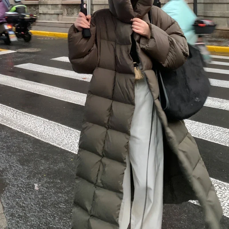 2025 New Winter Stand-up Neck Cotton Clothes Women's Fashion Loose Small Medium and Long Thickened Warm Cotton-padded Jacket