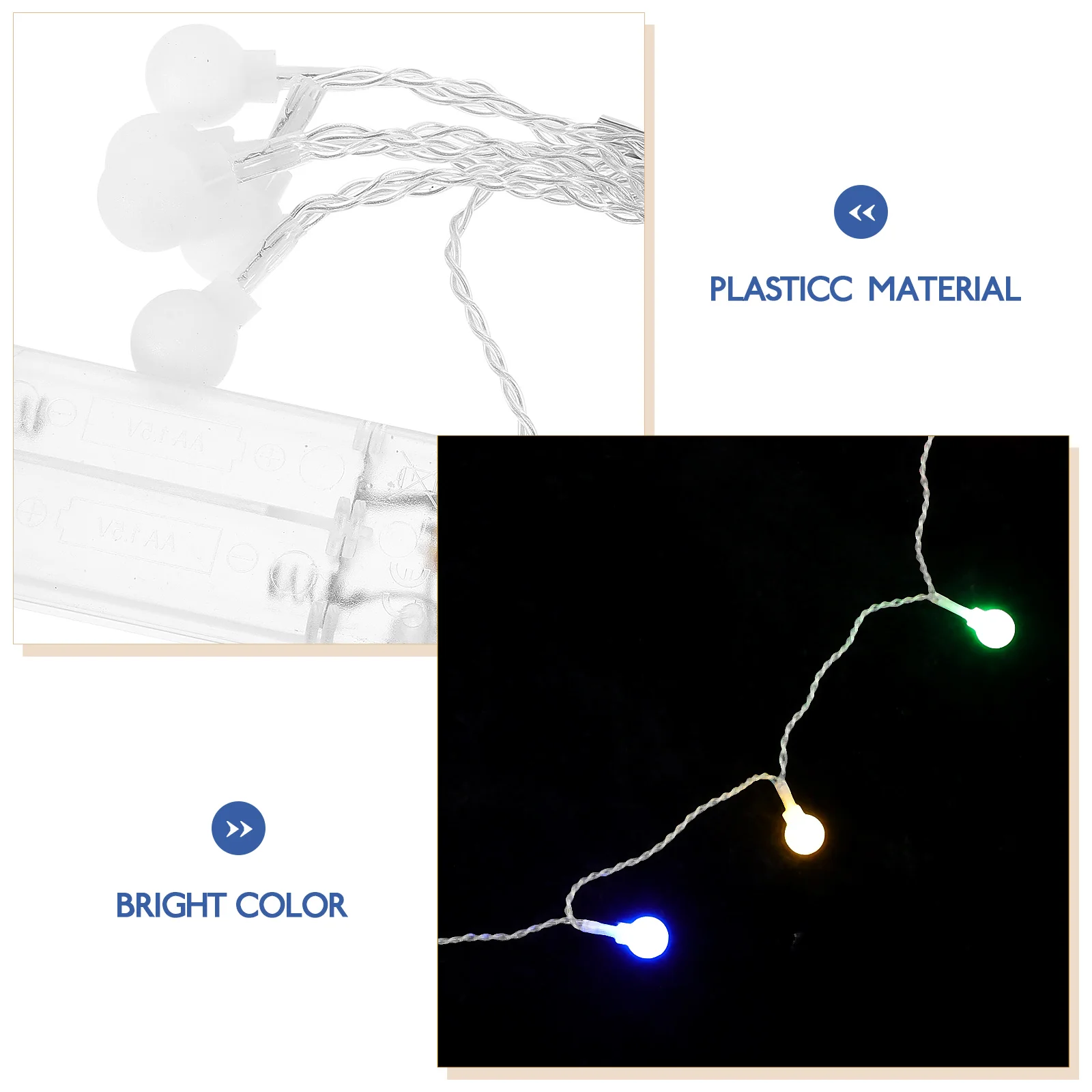 

1pc Led Colorful Charging Cable Night Light Decorative String Lamp For Christmas Party Bedroom 1.5M 10 Lights Small Beads Warm