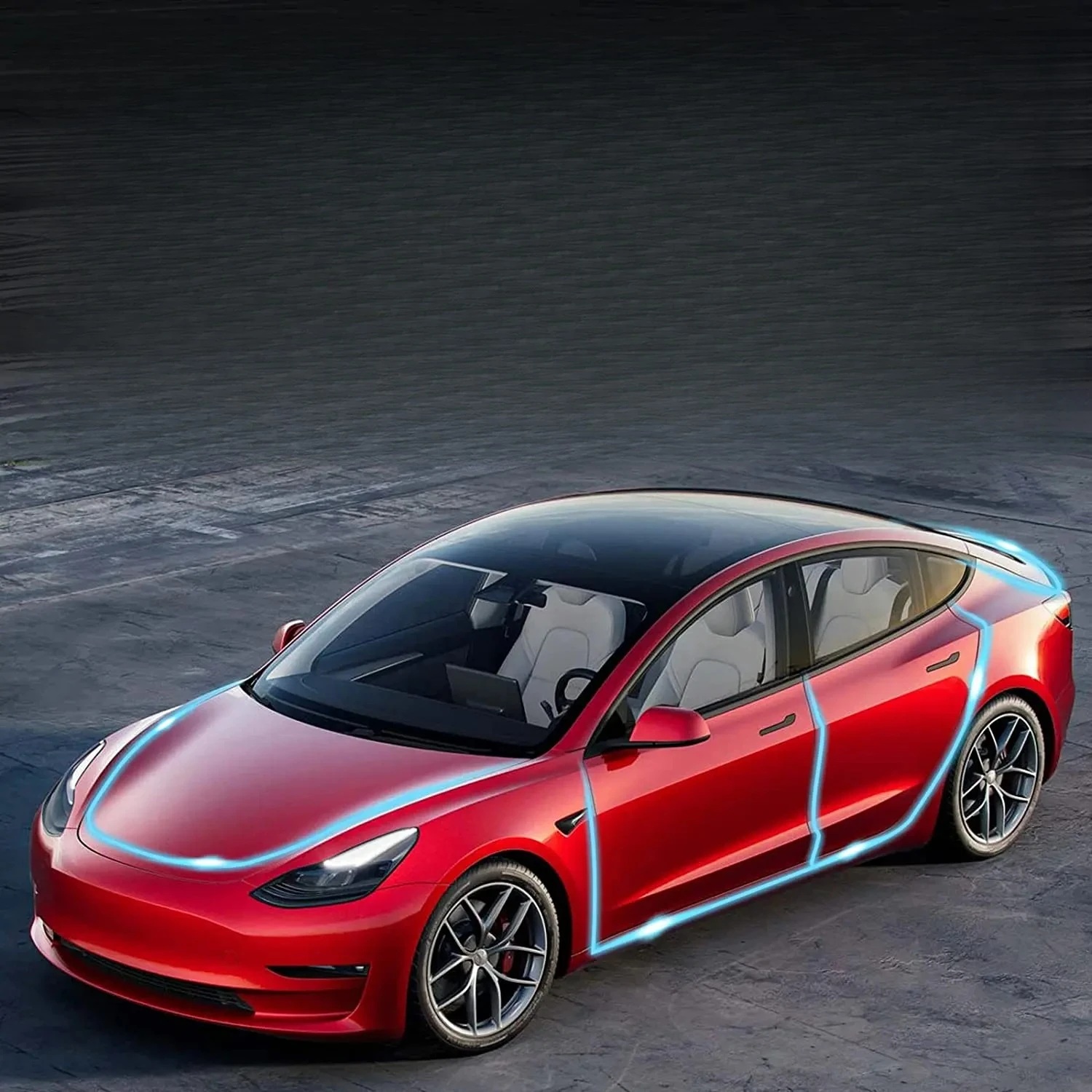 

10pcs Door Seal Soundproof Kit for Tesla Model 3 Y S X Rubber Weather Draft Seal Strip Wind Noise Kit Front Trunk Cover Strip