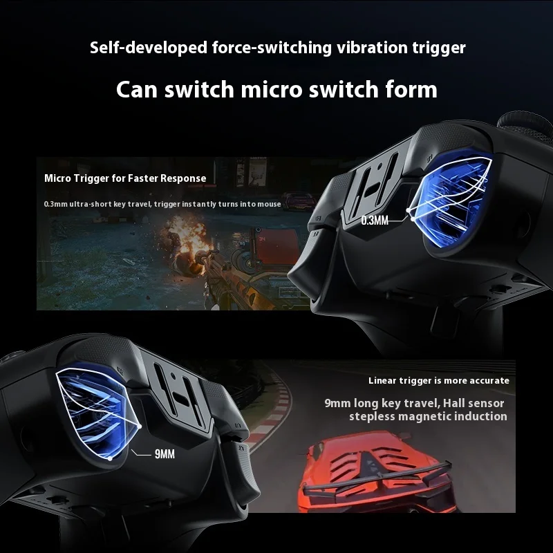 Flydigi Vader4 PRO Wireless Gaming Controller 1000 Hz Kraft Schalter Trigger RGB Echte Vibration Elite APEX 4 Gamepad für PC Switch2