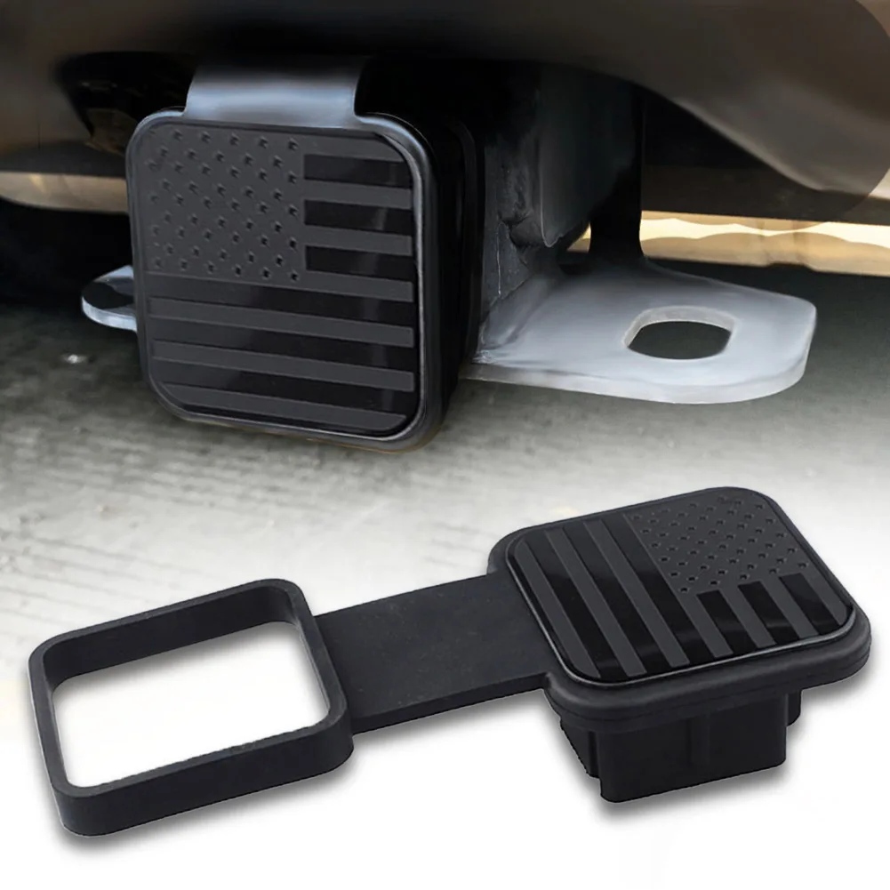 Tow Plug Tube Cap Protector Waterproof Trailer Hitch Cover Dustproof 2 Inch Receiver Auto Square Plug Tow Hook Cover