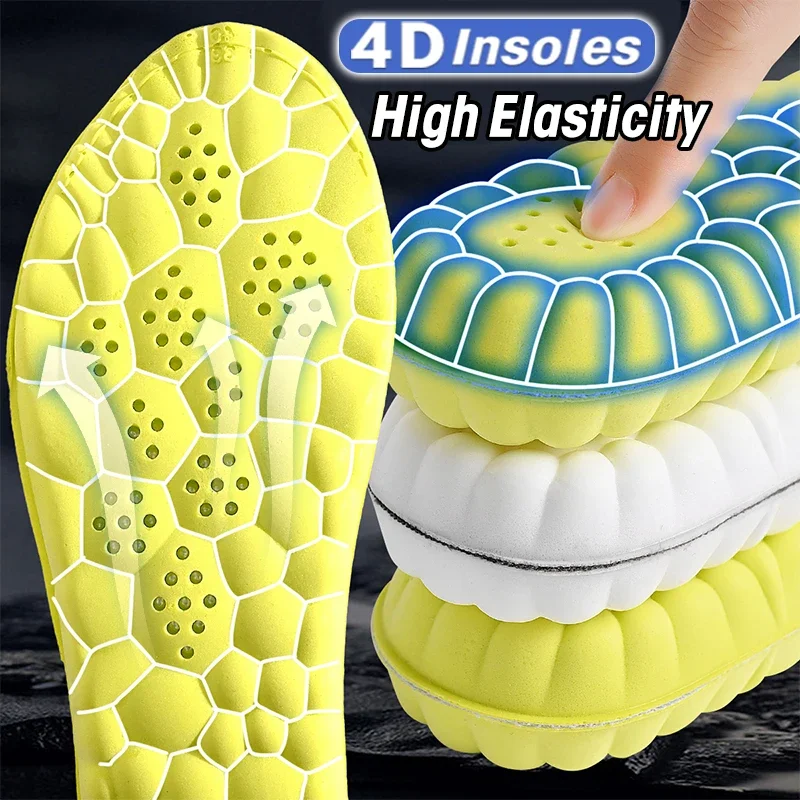 

High Elasticity Latex Sport Insoles Soft Shoe Pads Orthotic Breathable Deodorant Shock Absorption Cushion Arch Support Insole