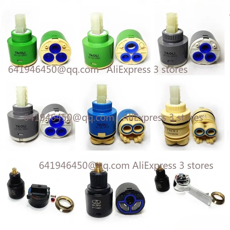 วาล์วแกนสูง 35 มม./40 มม.ตลับเซรามิคก๊อกน้ําตลับหมึกผสมห้องครัวอ่างล้างหน้าก๊อกน้ําอุปกรณ์เสริม