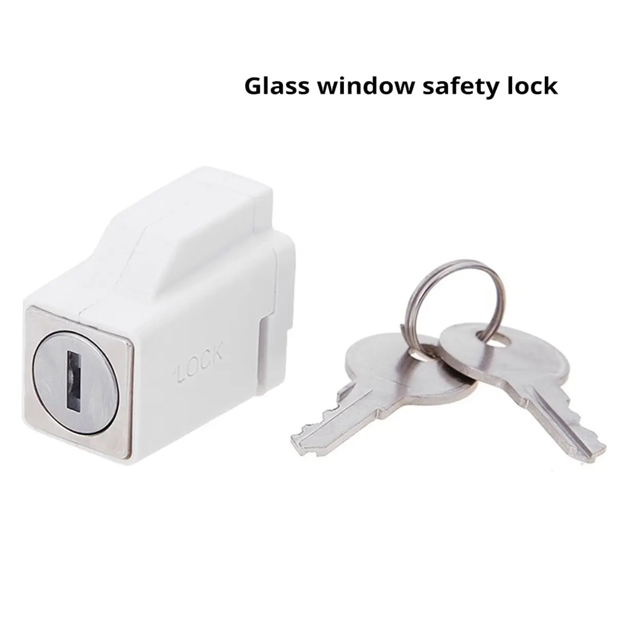 Multi-use Gear Alloy Window Locks with 2 Keys for Enhanced Security in Hospitals Black
