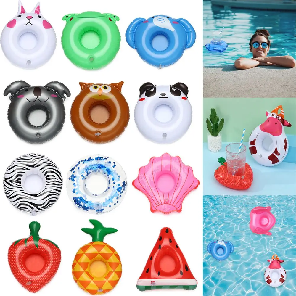 Posavasos inflables para decoración de Bar, portavasos hinchables para piscina, soportes flotantes para bebidas
